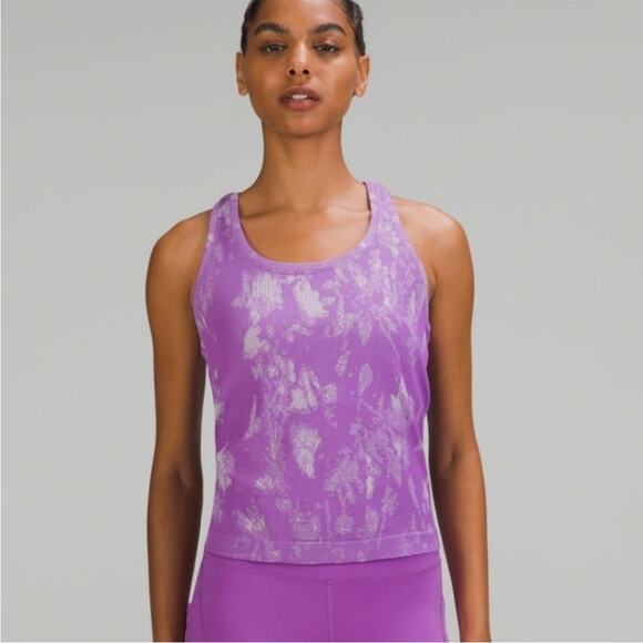 Lululemon swiftly tank race length moonlight magenta/ lavender size 10 - Picture 1 of 6